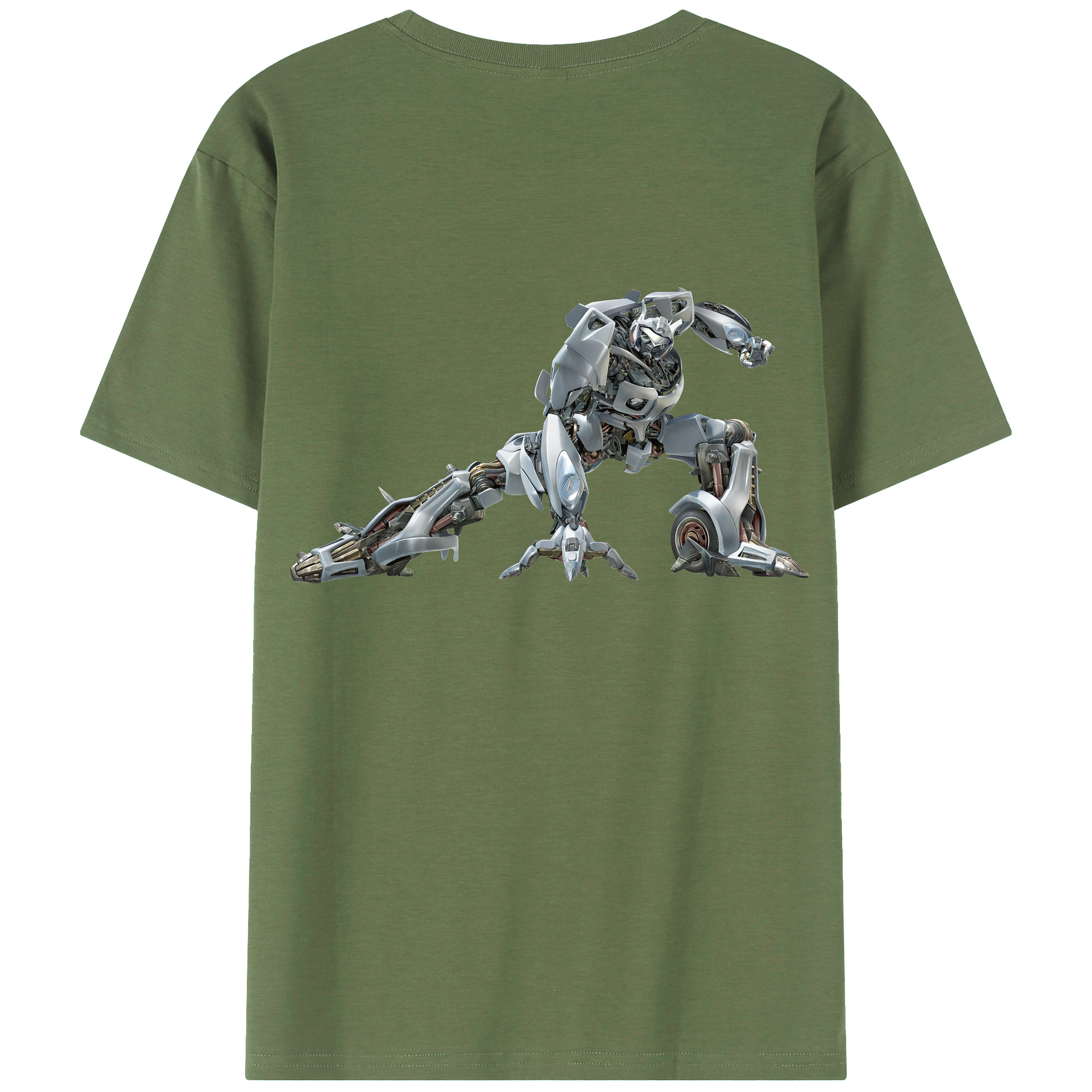 （画像用） Transformers トランスフォーマー 綿100％ メンズ半袖Tシャツ（バックプリント） 通気性